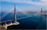 Технологические площадки для сооружения опор мостового перехода на остров Русский через пролив Босфор Восточный в г. Владивосток (Объект саммита АТЭС 2012)